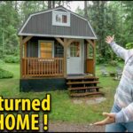 He bought a shed & made a luxury Tiny Home! TOUR + COSTS